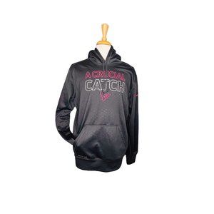 NFL Team Apparel Houston Texans The Crucial Catch Nike Hoodie Breast Cancer XL